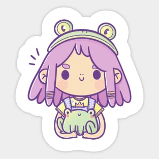 Froggy Girl Sticker